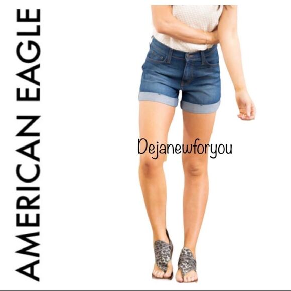 AMERICAN EAGLE SHORTIE JEAN SHORTS - Picture 1 of 5